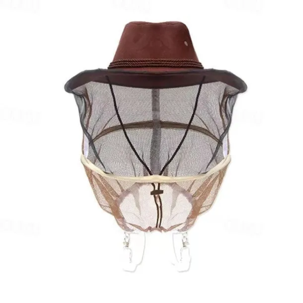 1pcs Protective Cowboy Beekeeper Hat Cowboy Beekeeper Hats with Veil - Durable, Breathable & Protective Gear for Outdoor Activities