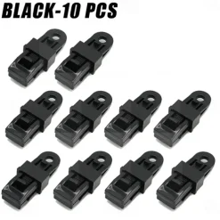 10PCS Push-Pull Tent Clips Tent Attachment Clips Outdoor Camping Tent Hooks Windproof Strap Barb Clips
