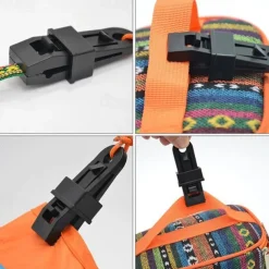 10PCS Push-Pull Tent Clips Tent Attachment Clips Outdoor Camping Tent Hooks Windproof Strap Barb Clips
