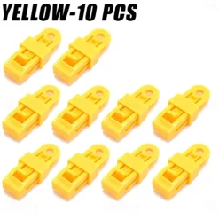 10PCS Push-Pull Tent Clips Tent Attachment Clips Outdoor Camping Tent Hooks Windproof Strap Barb Clips