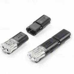 10PCS Quick Plug And Unplug Wire Connector Splicing Cable Crimping Terminal Wire Wiring LED Car Connector 18-22AWG Peel-free Solderless Quick Wire Connector Dual Wire Plug And Unplug Connector