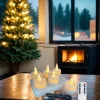 6pcs Rechargeable LED Flameless Candles - Battery Operated Votive Tea Lights for Christmas, Valentine's Day, Thanksgiving, and Home Wedding Decorations