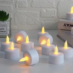 6pcs Rechargeable LED Flameless Candles - Battery Operated Votive Tea Lights for Christmas, Valentine's Day, Thanksgiving, and Home Wedding Decorations