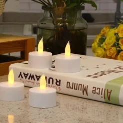 6pcs Rechargeable LED Flameless Candles - Battery Operated Votive Tea Lights for Christmas, Valentine's Day, Thanksgiving, and Home Wedding Decorations