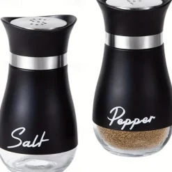 2pcs Refillable Salt & Pepper Shakers Set - Stainless Steel Lid Container for Home, Restaurant, and Picnic - 3.4oz Kitchen Accessories