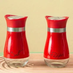 2pcs Refillable Salt & Pepper Shakers Set - Stainless Steel Lid Container for Home, Restaurant, and Picnic - 3.4oz Kitchen Accessories