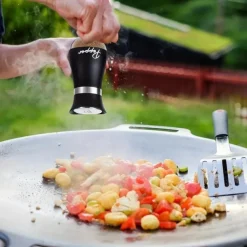 2pcs Refillable Salt & Pepper Shakers Set - Stainless Steel Lid Container for Home, Restaurant, and Picnic - 3.4oz Kitchen Accessories