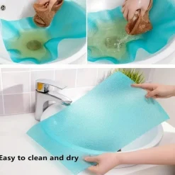 4pcs Refrigerator Liners Mats Washable, Refrigerator Mats Liner Waterproof Oilproof, Fridge Liners For Shelves, Cover Pads For Freezer Glass Shelf Cupboard Cabinet Drawer