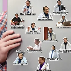 12pcs Refrigerator Magnets, Funny Fridge Magnets, Decorative Magnets, Personalized Fridge Magnet For Kitchen Office Whiteboard Locker Cabinet And Dishwasher, Kitchen Decoration, Home Decoration