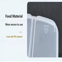 2pcs Refrigerator Storage Box Four Sections Divided Food Crisper Food Grade Sealed Box Food Meat Frozen Box Onion Ginger Garlic Prepared Vegetables Refrigerated Crisper Box Kitchen Supplies