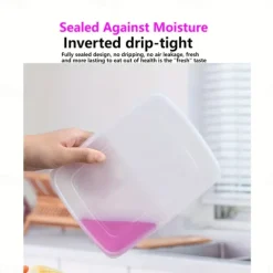 2pcs Refrigerator Storage Box Four Sections Divided Food Crisper Food Grade Sealed Box Food Meat Frozen Box Onion Ginger Garlic Prepared Vegetables Refrigerated Crisper Box Kitchen Supplies