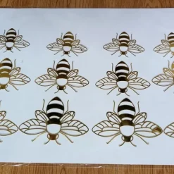 12pcs Removable Honey Bee Wall Stickers for Bedroom, Living Room, Nursery, and Playroom - DIY Decorative Decals for a Buzzing Home