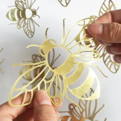 12pcs Removable Honey Bee Wall Stickers for Bedroom, Living Room, Nursery, and Playroom - DIY Decorative Decals for a Buzzing Home