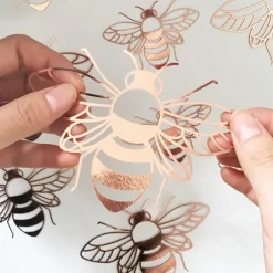 12pcs Removable Honey Bee Wall Stickers for Bedroom, Living Room, Nursery, and Playroom - DIY Decorative Decals for a Buzzing Home