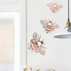 12pcs Removable Honey Bee Wall Stickers for Bedroom, Living Room, Nursery, and Playroom - DIY Decorative Decals for a Buzzing Home