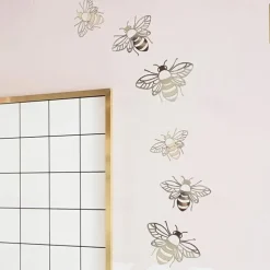 12pcs Removable Honey Bee Wall Stickers for Bedroom, Living Room, Nursery, and Playroom - DIY Decorative Decals for a Buzzing Home