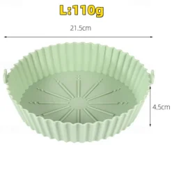 2PCS Reusable Air Fryer Silicone Pot Oven Baking Tray for Pizza Airfryer Silicone Basket Fried Chicken Grill Pan Mat for Kitchen