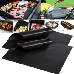 3pcs Reusable Non-stick BBQ Grill Mat 0.08mm Thick PTFE Barbecue Baking Liners Cook Pad Microwave Oven Tool DropShip