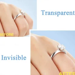 8pcs Ring Re-sizer Kit - Adjustable Ring Sizer Set with Transparent Color - Fits 1-10mm Bands - Comfortable TPU Material for Men & Women