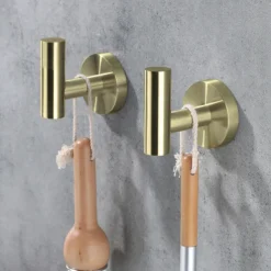 2PCS Robe Hooks Wall Mounted Clothes Hooks 304 Stainless Steel High Bearing Capacity Hooks for Bathroom/Kitchen