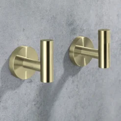 2PCS Robe Hooks Wall Mounted Clothes Hooks 304 Stainless Steel High Bearing Capacity Hooks for Bathroom/Kitchen