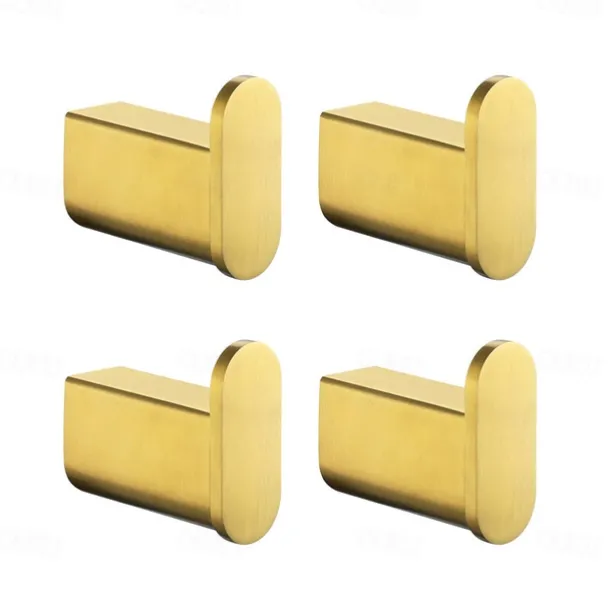 4pcs Robe Hooks Wall Mounted Clothes Hooks Bathroom Towel Hooks 304 Stainless Steel for Bathroom Kitchen