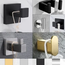 4pcs Robe Hooks Wall Mounted Clothes Hooks Bathroom Towel Hooks 304 Stainless Steel for Bathroom Kitchen