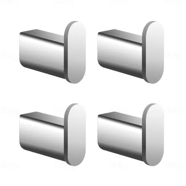 4pcs Robe Hooks Wall Mounted Clothes Hooks Bathroom Towel Hooks 304 Stainless Steel for Bathroom Kitchen