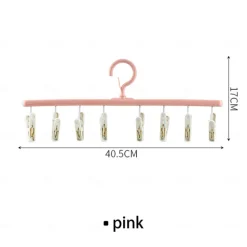 3pcs Rotating Clothes Drying Rack with 8 Clips, Non-Slip, Traceless Socks Hanger for Students' Dormitories, Household Clothes, Underwear, Socks, Ties, Ideal for Wardrobe, Bathroom, Home Organization