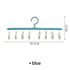 3pcs Rotating Clothes Drying Rack with 8 Clips, Non-Slip, Traceless Socks Hanger for Students' Dormitories, Household Clothes, Underwear, Socks, Ties, Ideal for Wardrobe, Bathroom, Home Organization