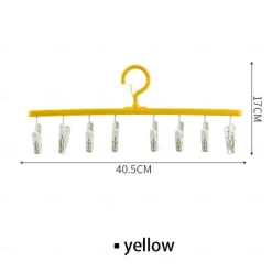 3pcs Rotating Clothes Drying Rack with 8 Clips, Non-Slip, Traceless Socks Hanger for Students' Dormitories, Household Clothes, Underwear, Socks, Ties, Ideal for Wardrobe, Bathroom, Home Organization