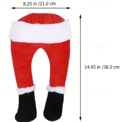 1pcs Santa Prosthetic Leg Dinner Table Decor Christmas Decor Fireplace Decor Xmas Holiday Tree Ornament Inflatable Santa Legs Santa Legs for Chimney Festival Home Decoration Window