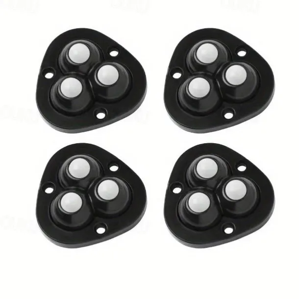 4pcs Self Adhesive Caster Wheels Heavy Duty Swivel Wheels Stainless Steel Paste Universal Wheel 360 Degree Rotation Sticky Pulley For Bins Bottom Storage Box Furniture Trash Can Coffee Table