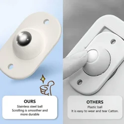 4/12pcs Self-Adhesive Caster Wheels Mini Swivel Wheels Stainless Steel Paste Universal Wheel 360 Degree Rotation Sticky Pulley For Bins Bottom Storage Box Furniture Trash Can