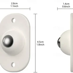 4/12pcs Self-Adhesive Caster Wheels Mini Swivel Wheels Stainless Steel Paste Universal Wheel 360 Degree Rotation Sticky Pulley For Bins Bottom Storage Box Furniture Trash Can