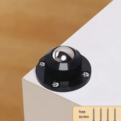 4pcs Self-adhesive Casters, Upgraded Casters, Super Load-bearing Ball Stainless Steel Universal Pulley, 360 Degree Rotating Pulley For Furniture Garbage Cans