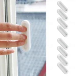 8pcs Self-adhesive Door Handles for Window Cabinet Drawer Wardrobe Sliding Door Handle Glass Non-slip Grip Auxiliary Handles