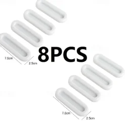 8pcs Self-adhesive Door Handles for Window Cabinet Drawer Wardrobe Sliding Door Handle Glass Non-slip Grip Auxiliary Handles