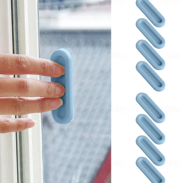 8pcs Self-adhesive Door Handles for Window Cabinet Drawer Wardrobe Sliding Door Handle Glass Non-slip Grip Auxiliary Handles