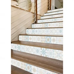 24/48pcs Self-adhesive Wall Stickers Waterproof Fresh Tiles Tile Stickers Waterproof Creative Kitchen Bathroom Living Room