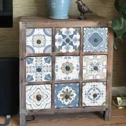 24/48pcs Self-adhesive Wall Stickers Waterproof Fashion Moroccan Tile Stickers Creative Kitchen Bathroom Living Room