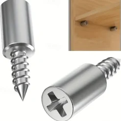 20PCS Shelf Support Pegs - Self-Tapping Screws for Kitchen Cabinet Bookcase Closet Shelves - Sturdy Adjustable and Easy-to-Install Furniture Accessories