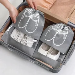 5pcs Shoe storage bag mildew-proof vacuum dust-proof transparent travel shoe bag moisture-proof shoe storage bag