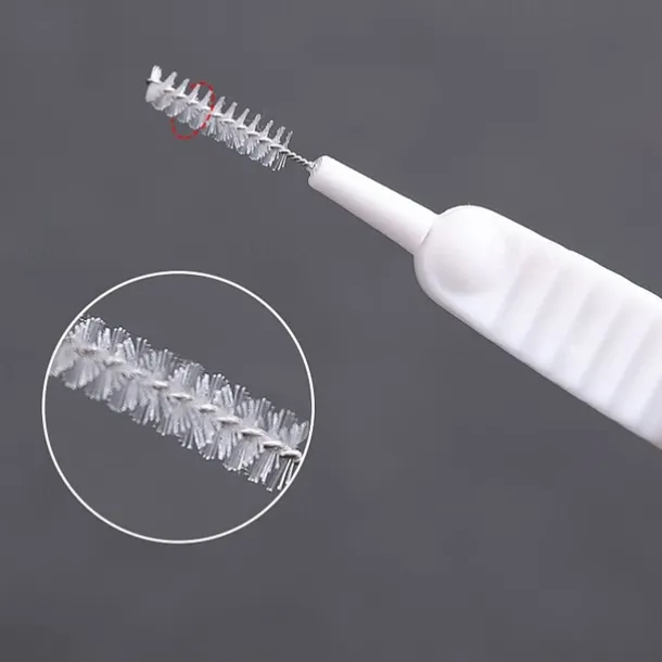 10Pcs Shower Head Hole Cleaning Brush White Small Brush Pore Gap Clean Anti-clogging Nylon for Home Daily Anti-blocking Multifunctional Cleansing Dredge
