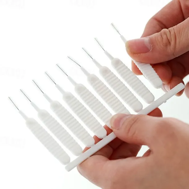 10Pcs Shower Head Hole Cleaning Brush White Small Brush Pore Gap Clean Anti-clogging Nylon for Home Daily Anti-blocking Multifunctional Cleansing Dredge