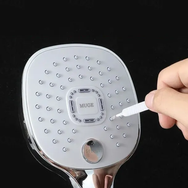 10Pcs Shower Head Hole Cleaning Brush White Small Brush Pore Gap Clean Anti-clogging Nylon for Home Daily Anti-blocking Multifunctional Cleansing Dredge