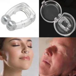 2/4pcs Silicone Anti Snore Magnet Nose Clip with Storage Box Silicone Anti-snoring Device Prevents Snoring