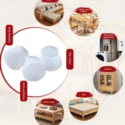 20pcs Silicone Furniture Legs Protector Chairs Desk Table Legs Feet Pad Cover Floor Protector Silicon Chair Leg Protector