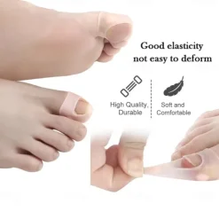 2PCS Silicone Ingrown Toenail Corrector – Invisible Toe Nail Straightening Brace, Pedicure Foot Care Tool for Paronychia Treatment & Nail Healing Protection