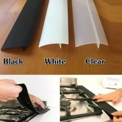2pcs Silicone Stove Gap Cover Bathroom sink Kitchen Counter Gap Filler HeatResistant Oven Gap Filler Between Kitchen Appliances WashingMachine And Stovetop